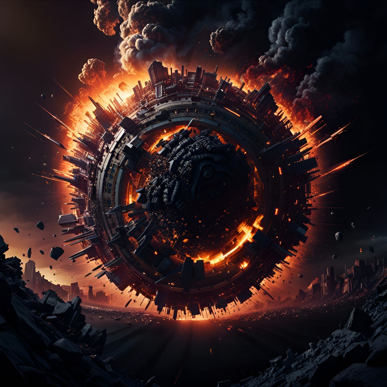 Dramatic Viral Particle Portrays Civilization's Collapse