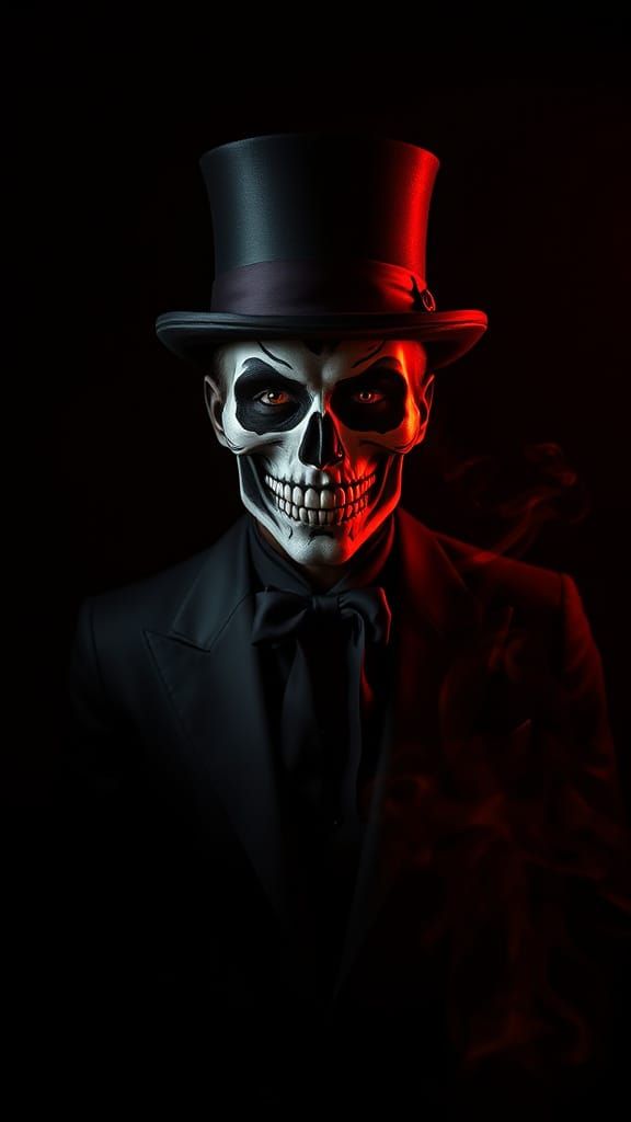 Elegant Portrait in Dark, Moody Void