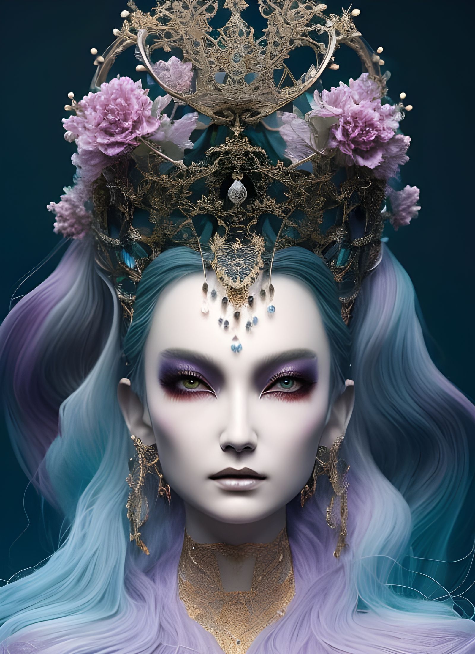 Filigree Crown: Hyperrealistic Octane Render in 8k