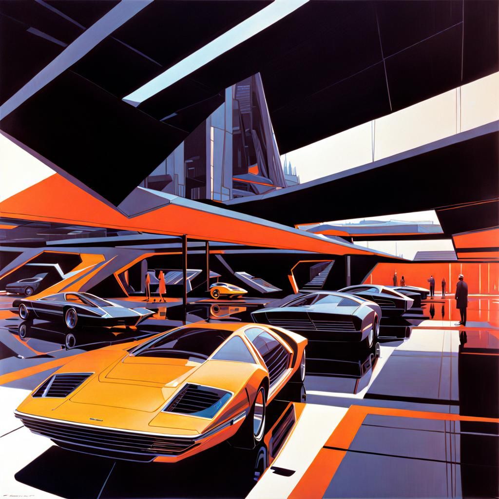 Black Friday Sale in Syd Mead Style
