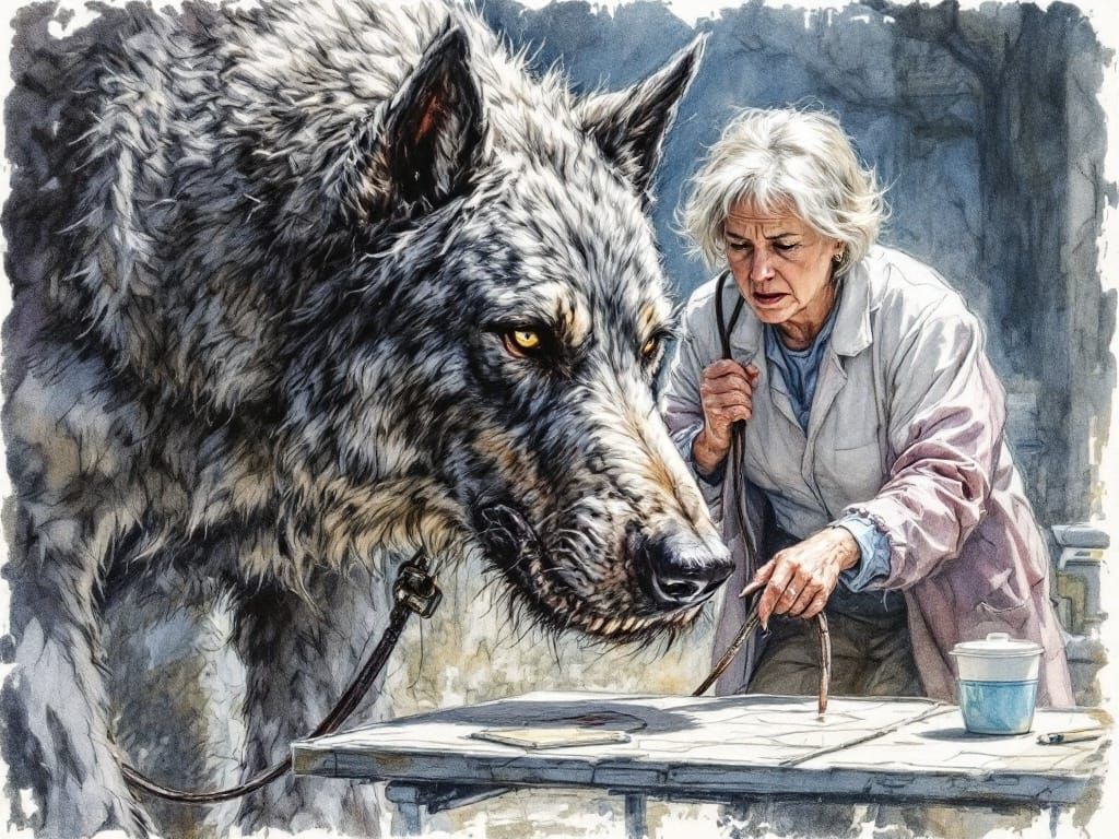 Fantasy Portrait of Wolf Hound's Uncooperative Exam