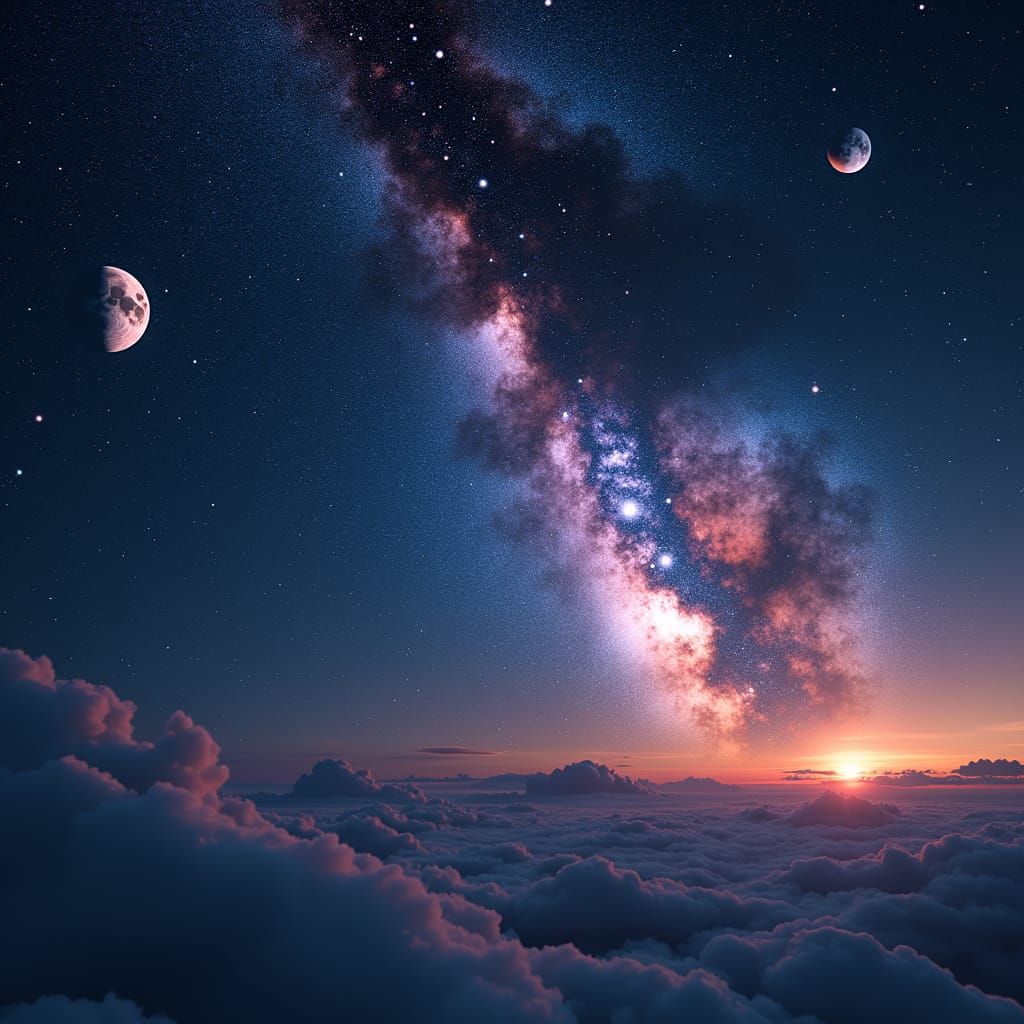 Orion Constellation in Deep Color Matte Painting