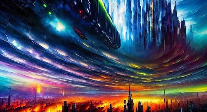 Dystopian Space Colony: A Futuristic Sci-Fi Masterpiece