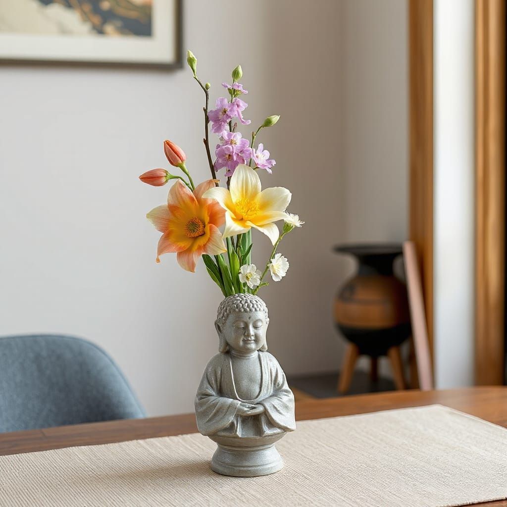 Japanese Still Life in a Buddha Vase