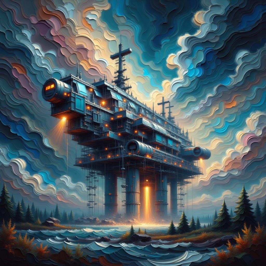 Dreamlike AI Image Inspired by Impasto Techniques