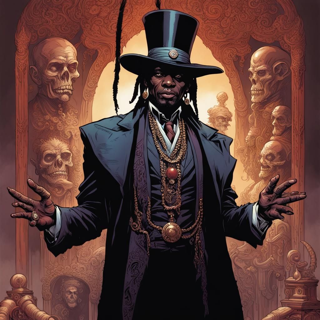 Papa Legba in Comic Book Art Style