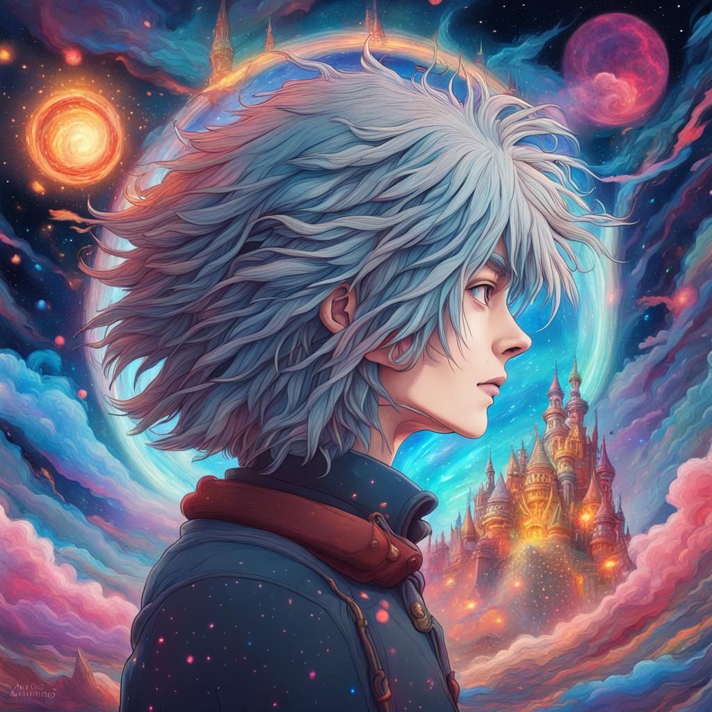Howl's Moving Castle: Cosmic Visionary Illustration