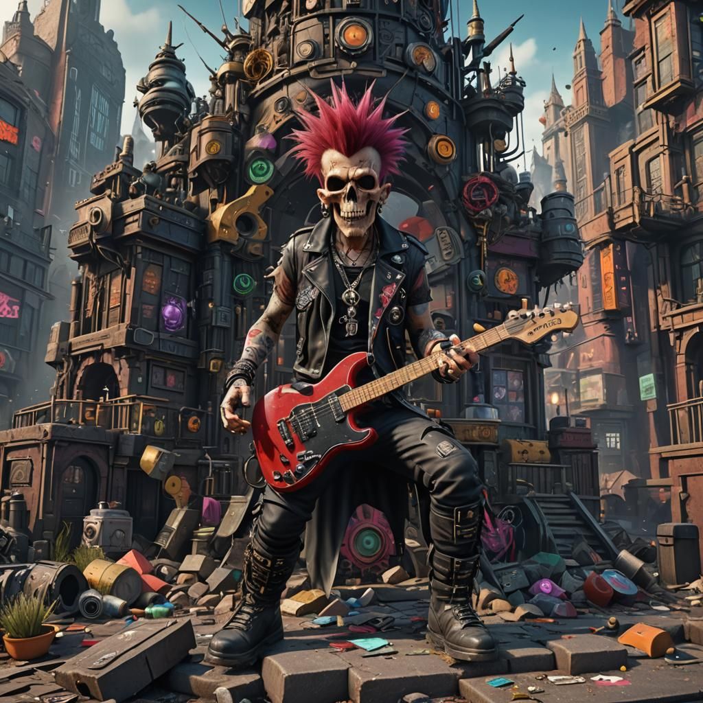 Punk Rock n Roll Concept Art in Unreal Engine