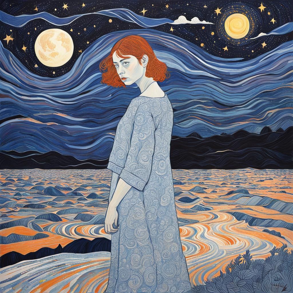 Midnight Sun Art in a Contemporary Style