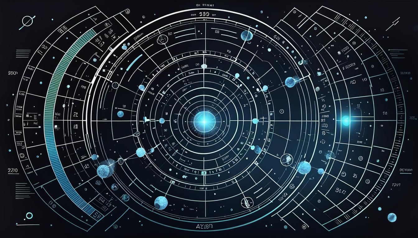 Modern Technological Astrochart in Digital Style