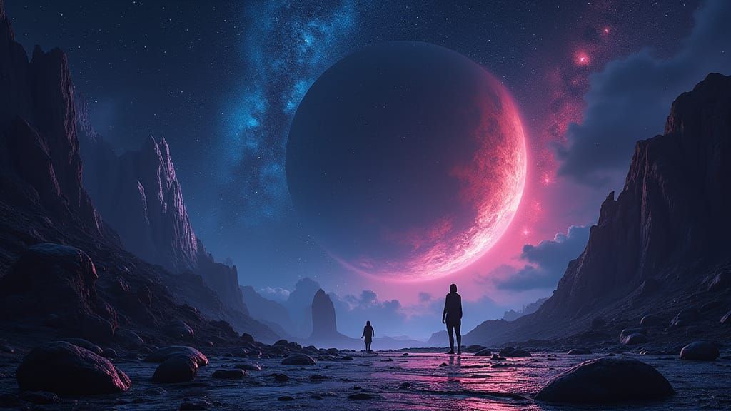 Astronauts Listen to Music in Sci-Fi Space Station