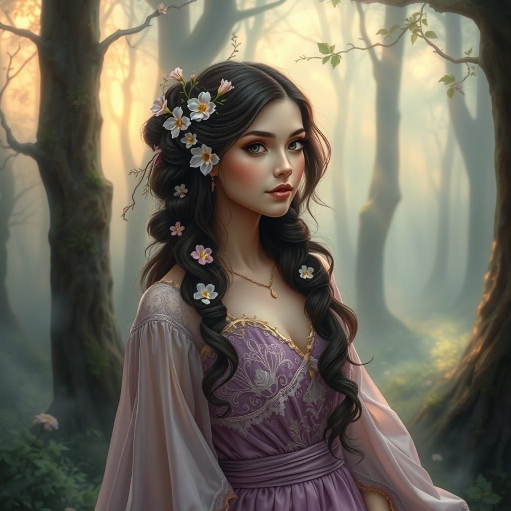 Ethereal Goddess of the Enchanted Forest