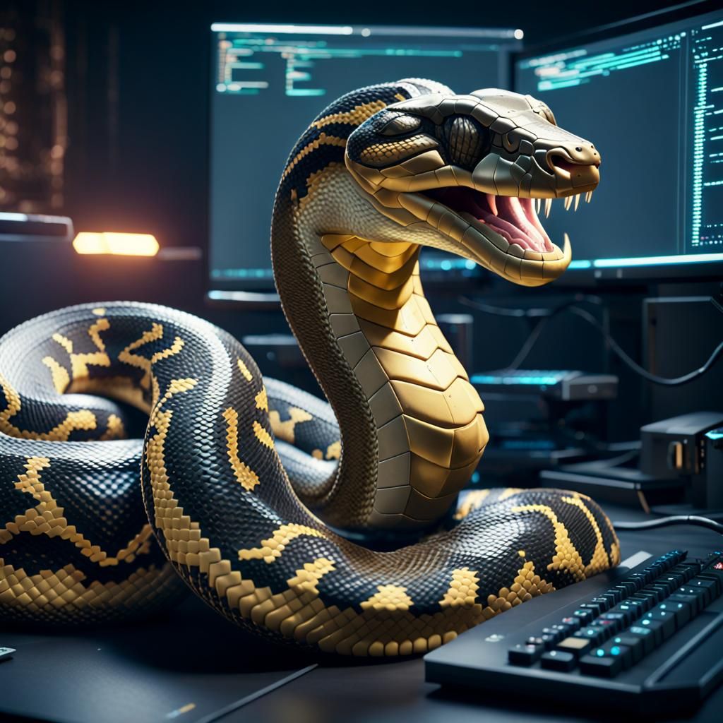 Python Coding in 3D Game Cinematic Style