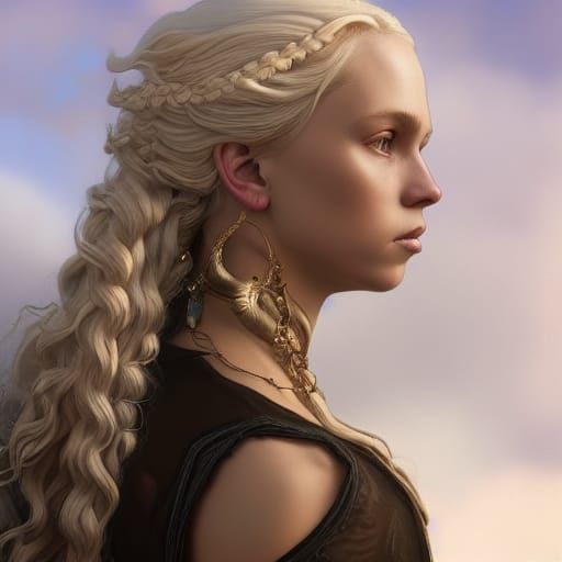 Detailed Portrait of the Mother of Dragons