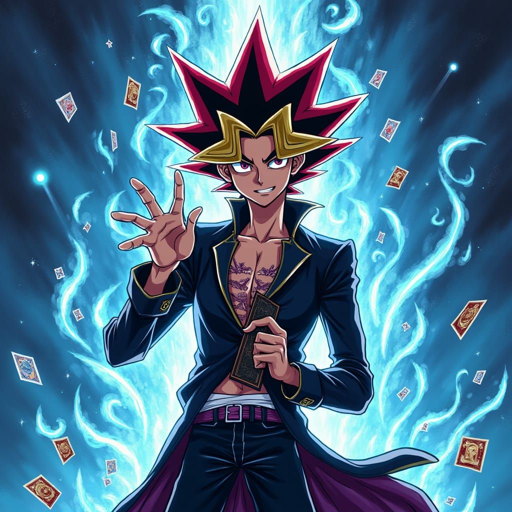 Yugi Mutou: King of Games in Dynamic Illustration