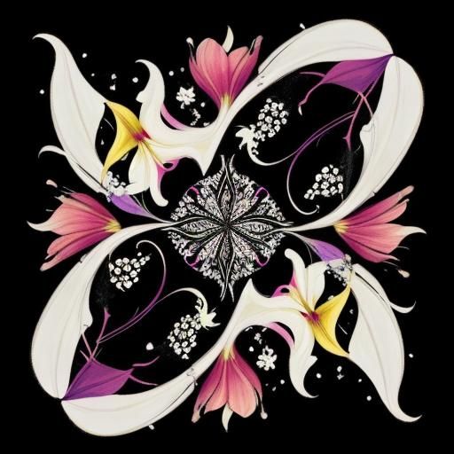 Colorful Calla Lilies in Surreal Illustration