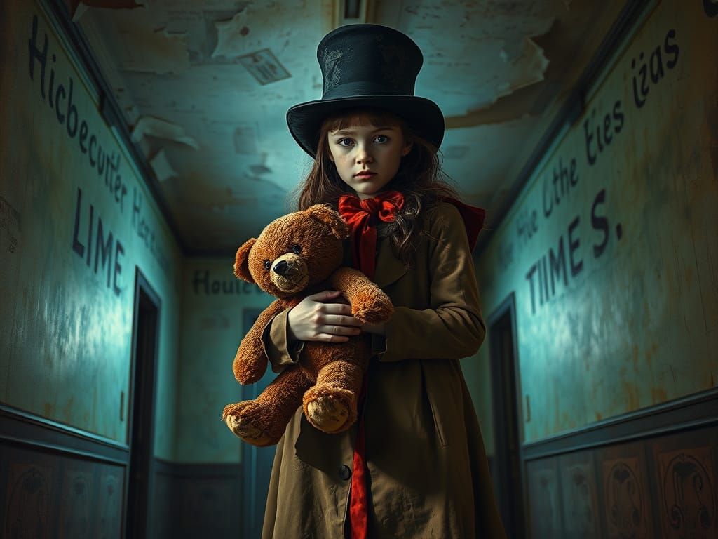 Haunted Teddy Bear in Asylum: Hyper-Realistic Horror