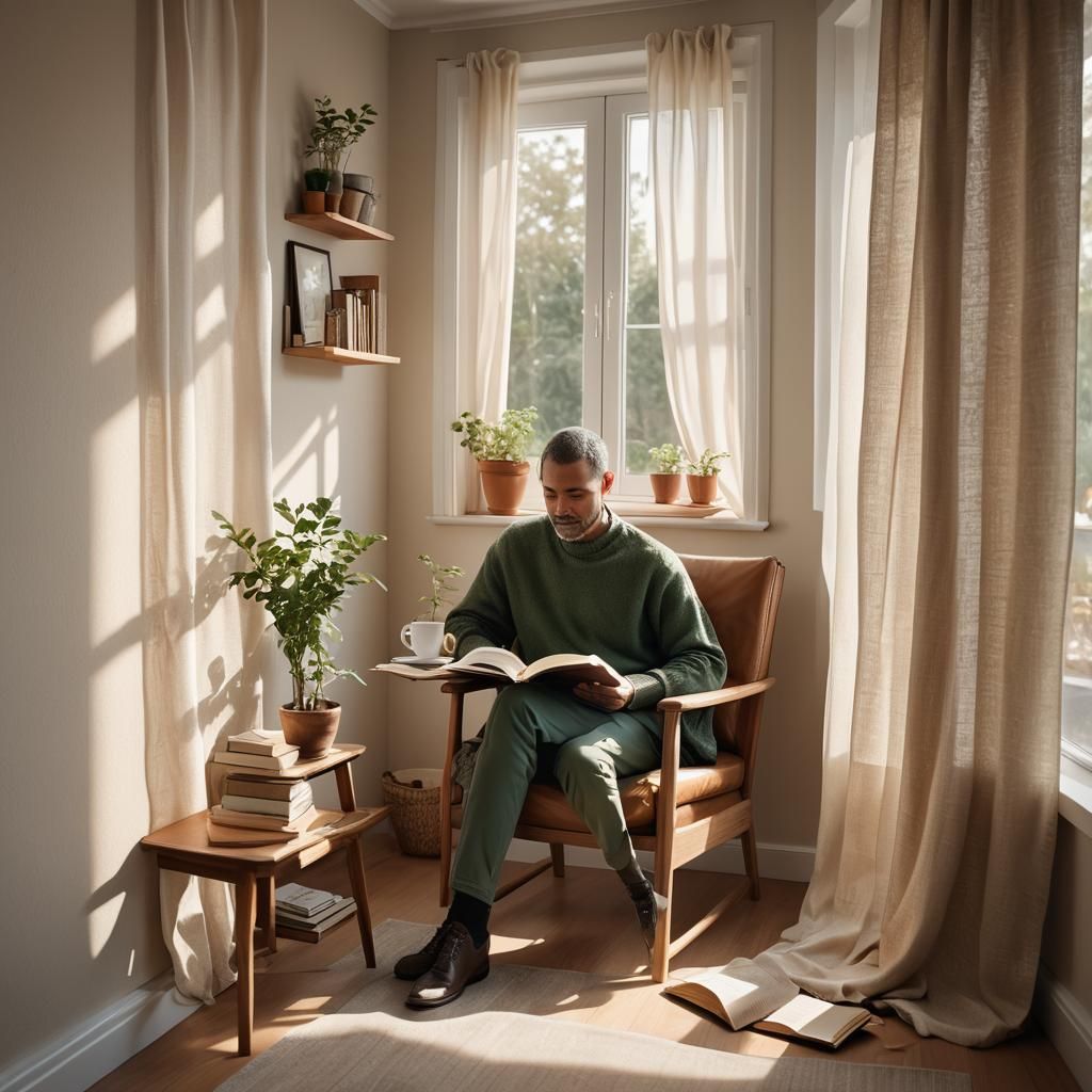 Cozy Reading Corner in Contemporary Style