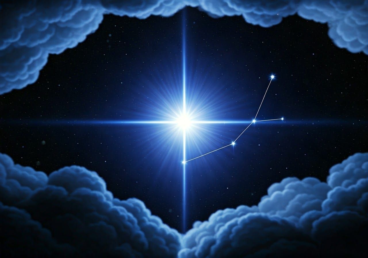 Crux Constellation in Heavenly Sunshine