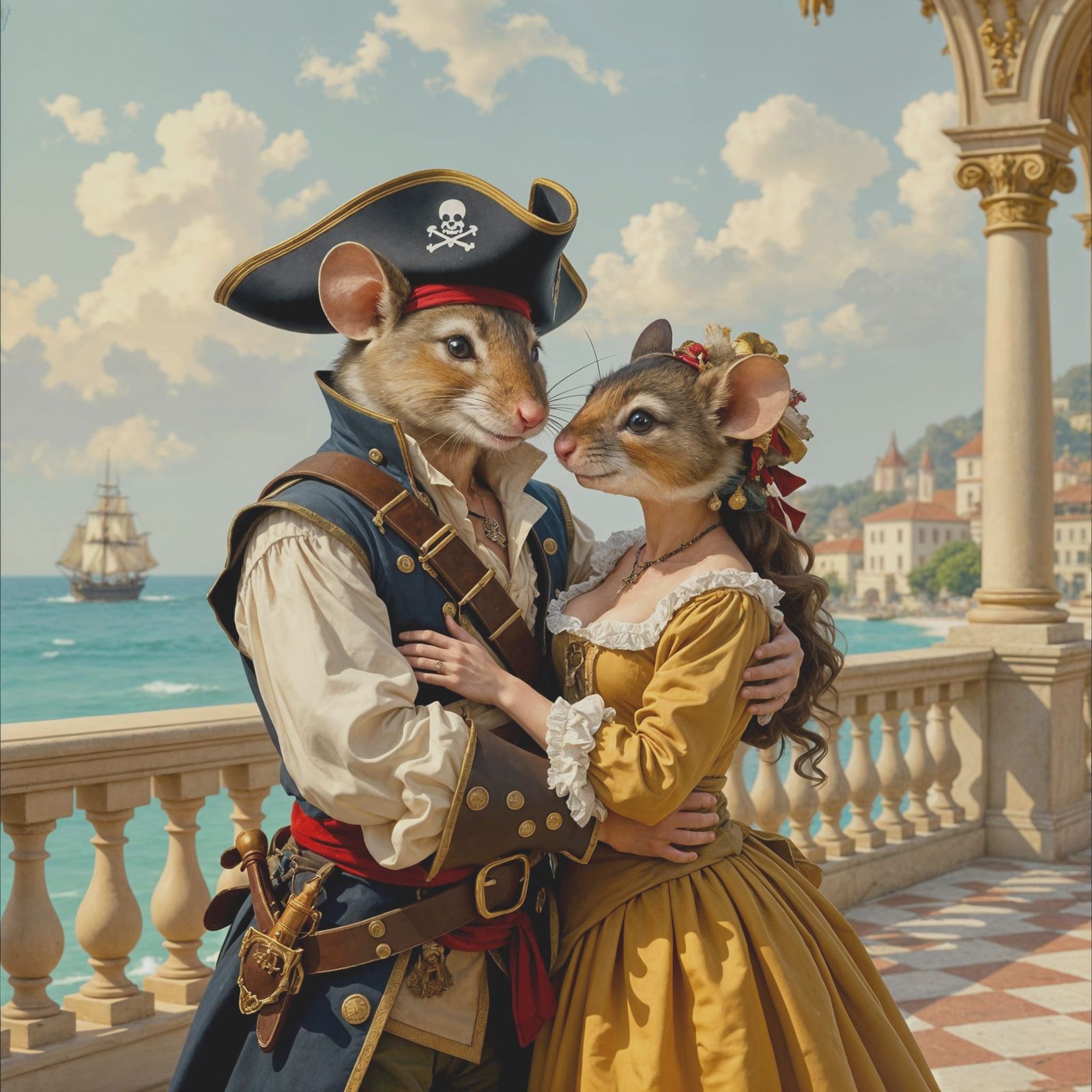 Anthropomorphic Mice Pirates in Golden Age Illustration