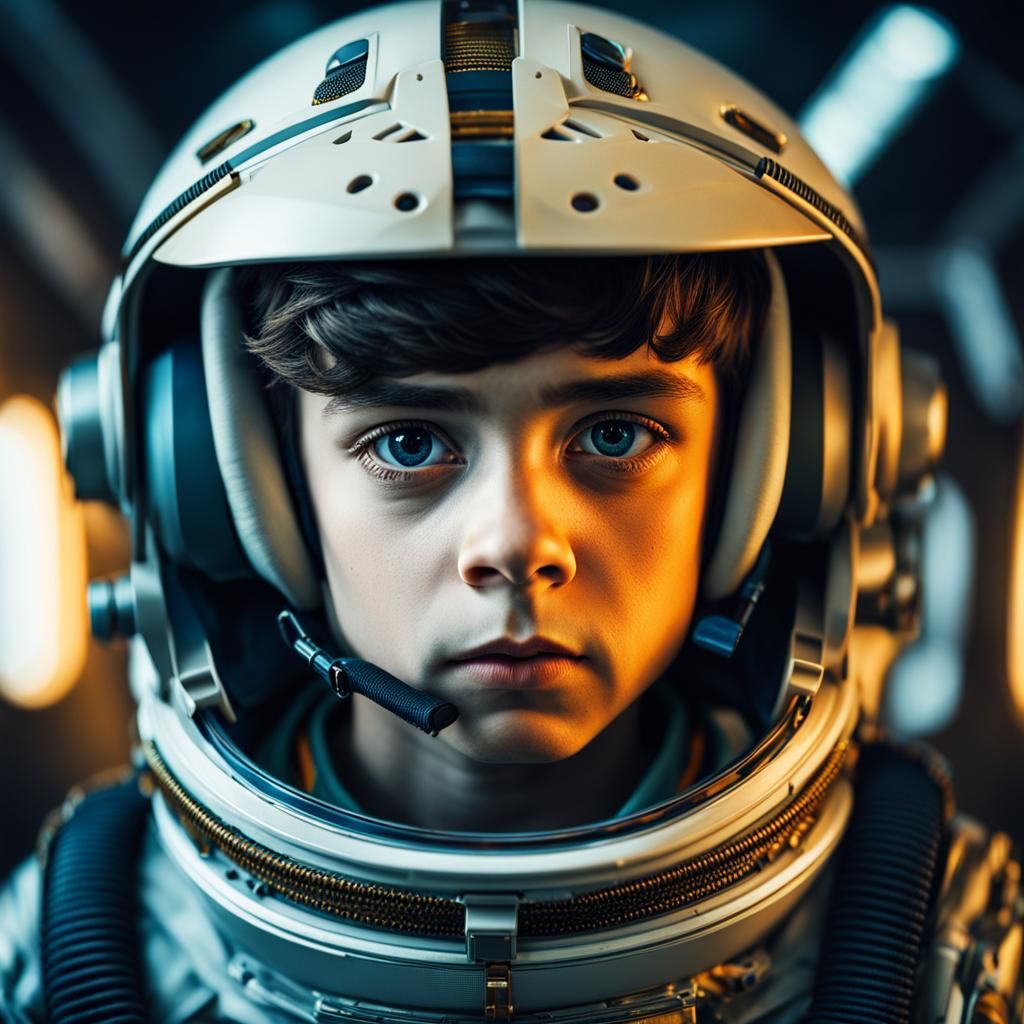 Ender Wiggin Character Portrait in Space Suit