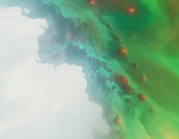 Surreal Apocalypse: Celestial Embrace in Beksiński Style