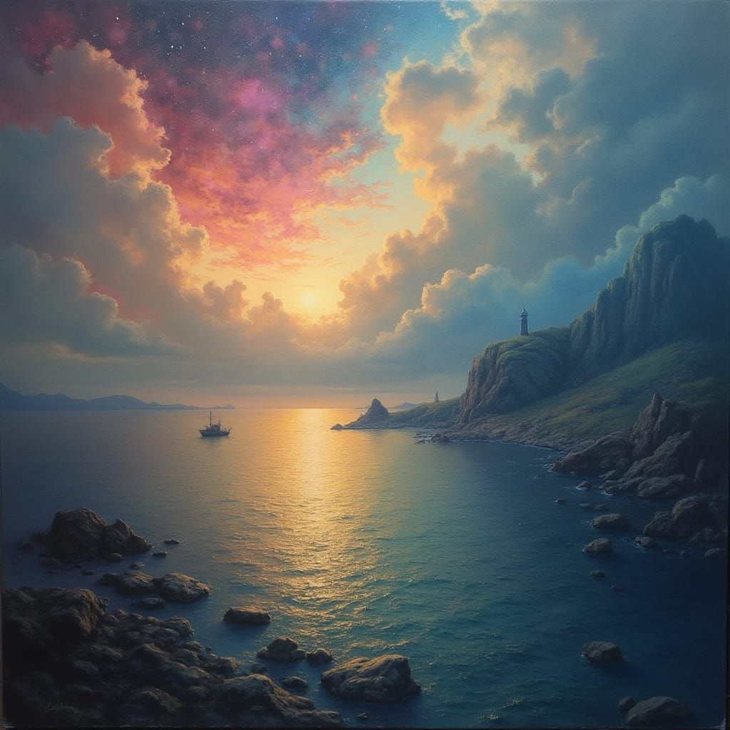 Dreamy Landscape in Vibrant Color Palette