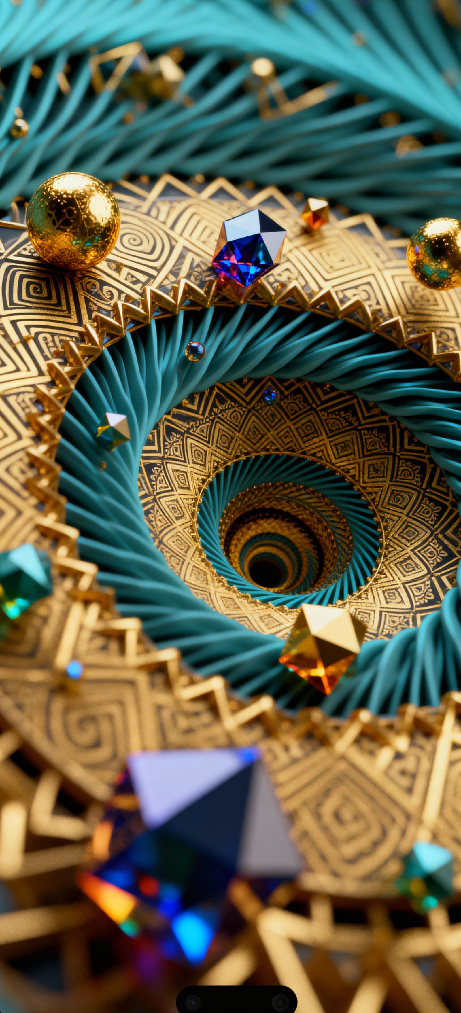 Abstract 4K Wallpaper with Vibrant Gradients and Depth