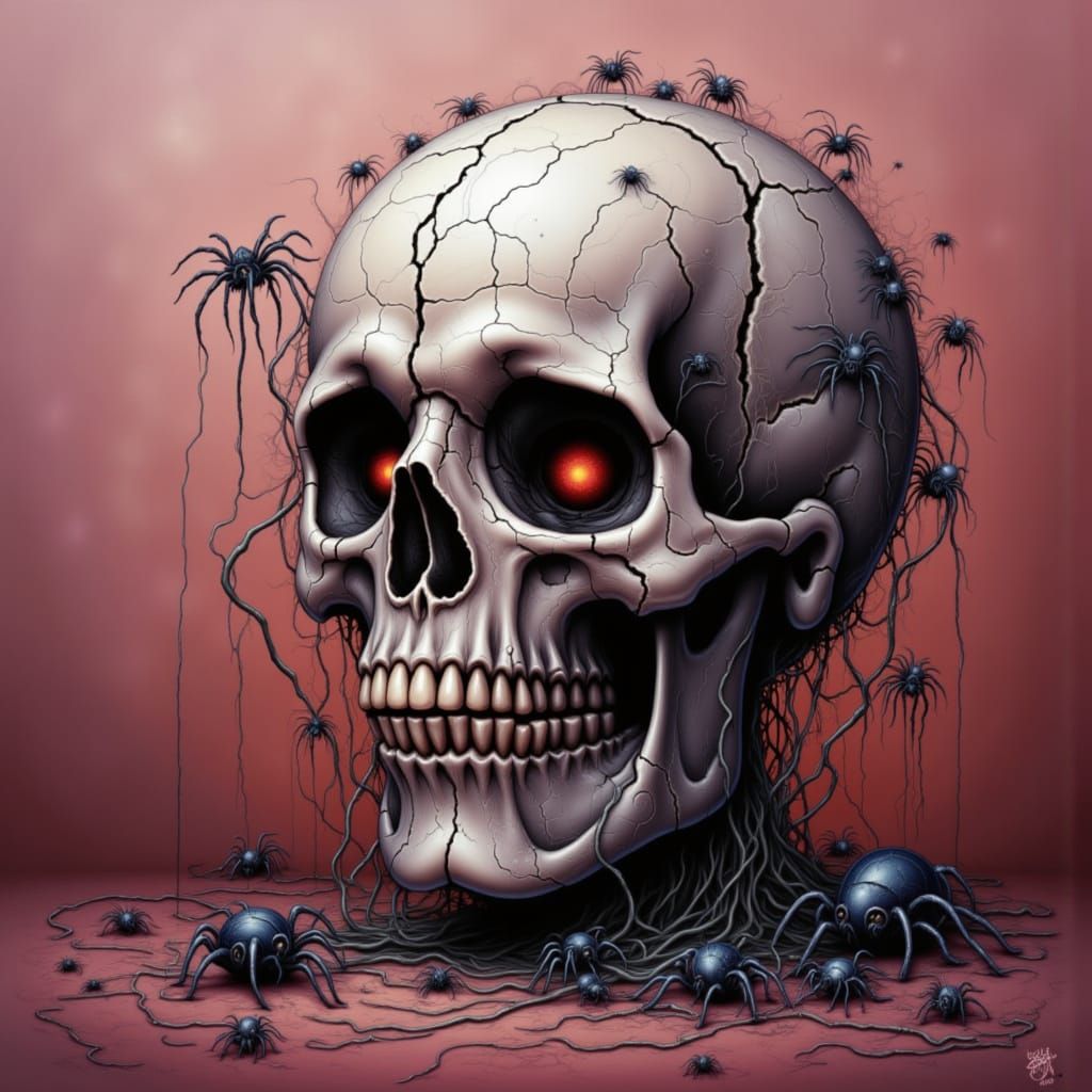 <lora:Doll Phobia:1.0> <lora:Alchemie Wizard:1.0> A Cartoonized clean oil Ink Airbrush Painted Illustration of an isolat...