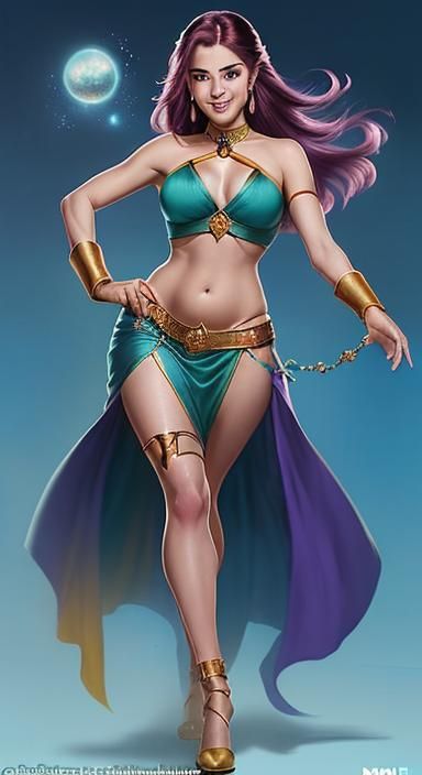 Kim Possible as a Genie, 3D Digital Art