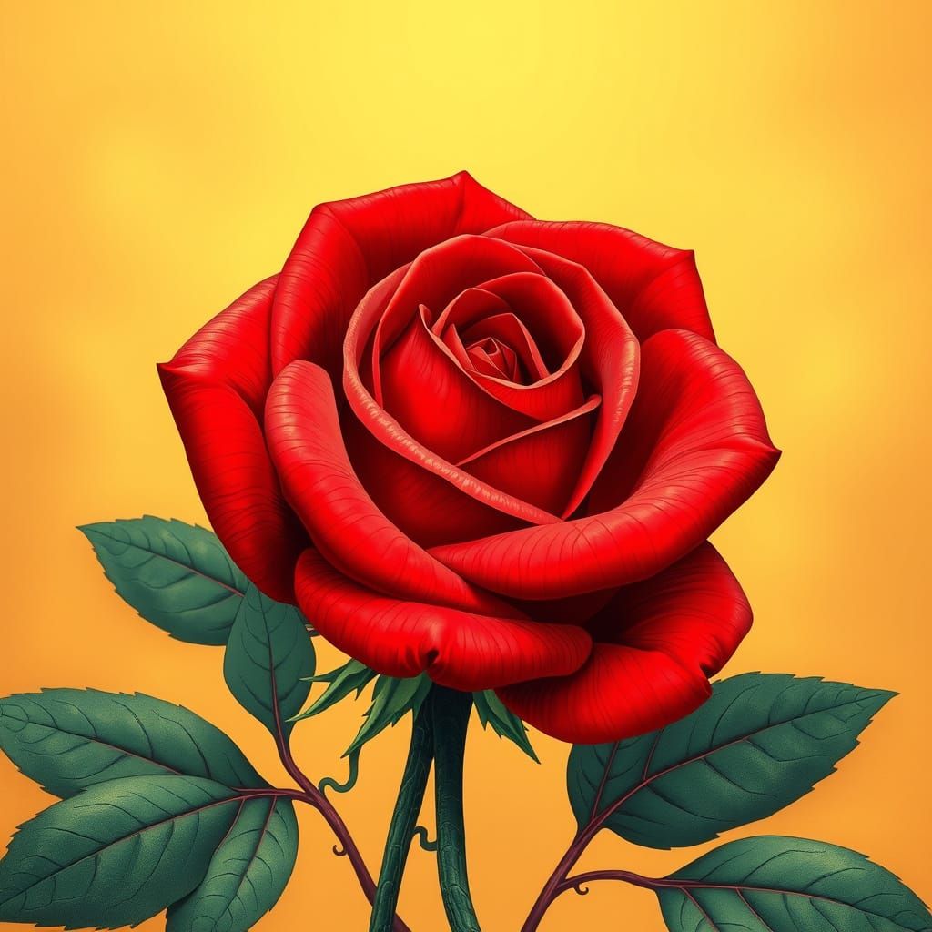 Escher-Inspired Rose with Mathematical Precision