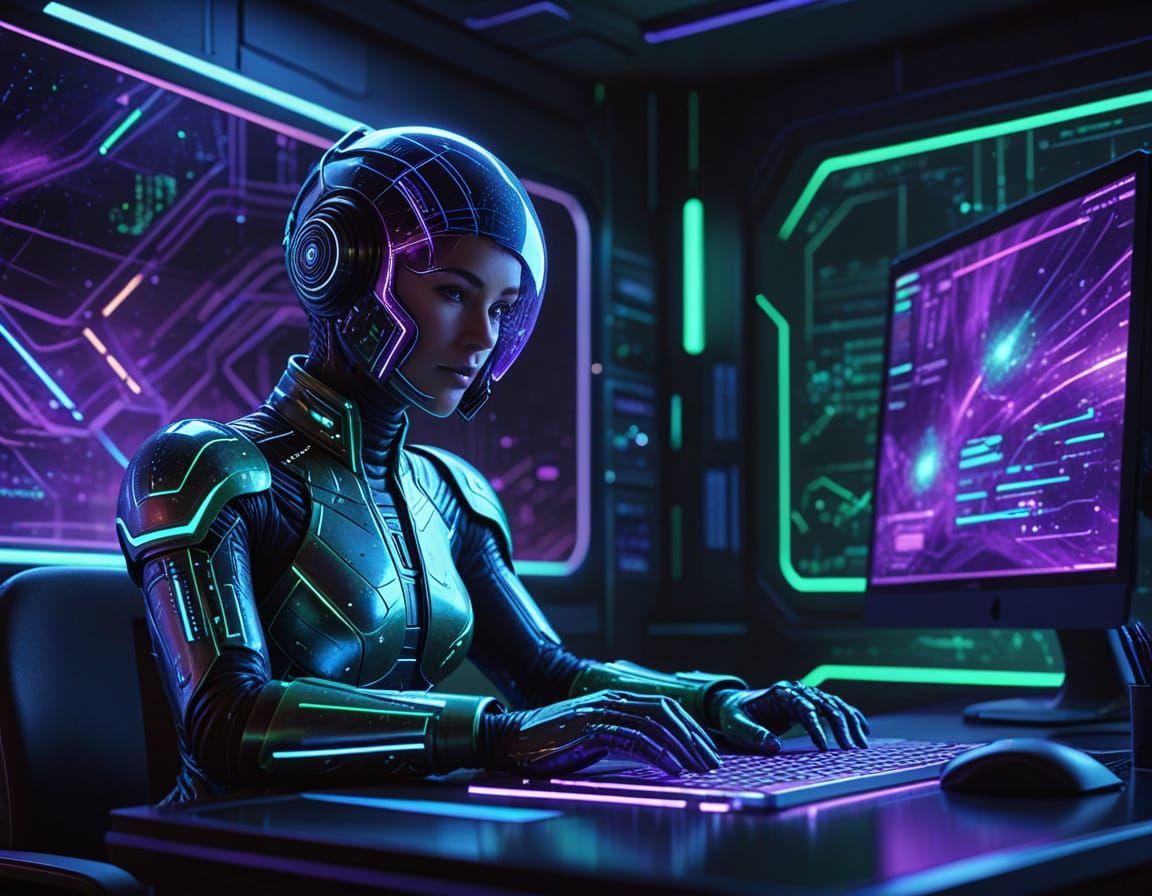 Galactic Insurance Underwriter in Digital Painting Style