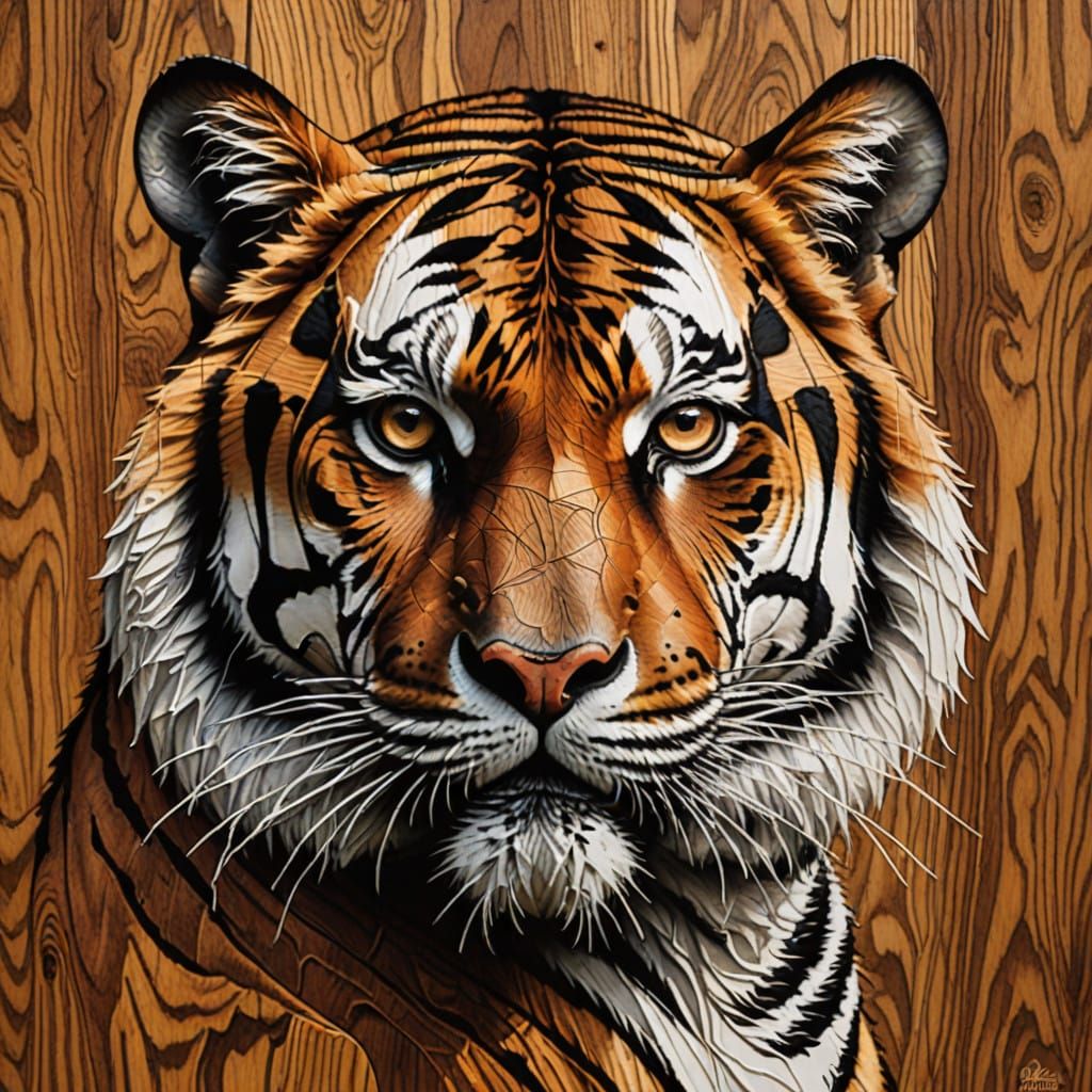 Tiger Woodgrain art