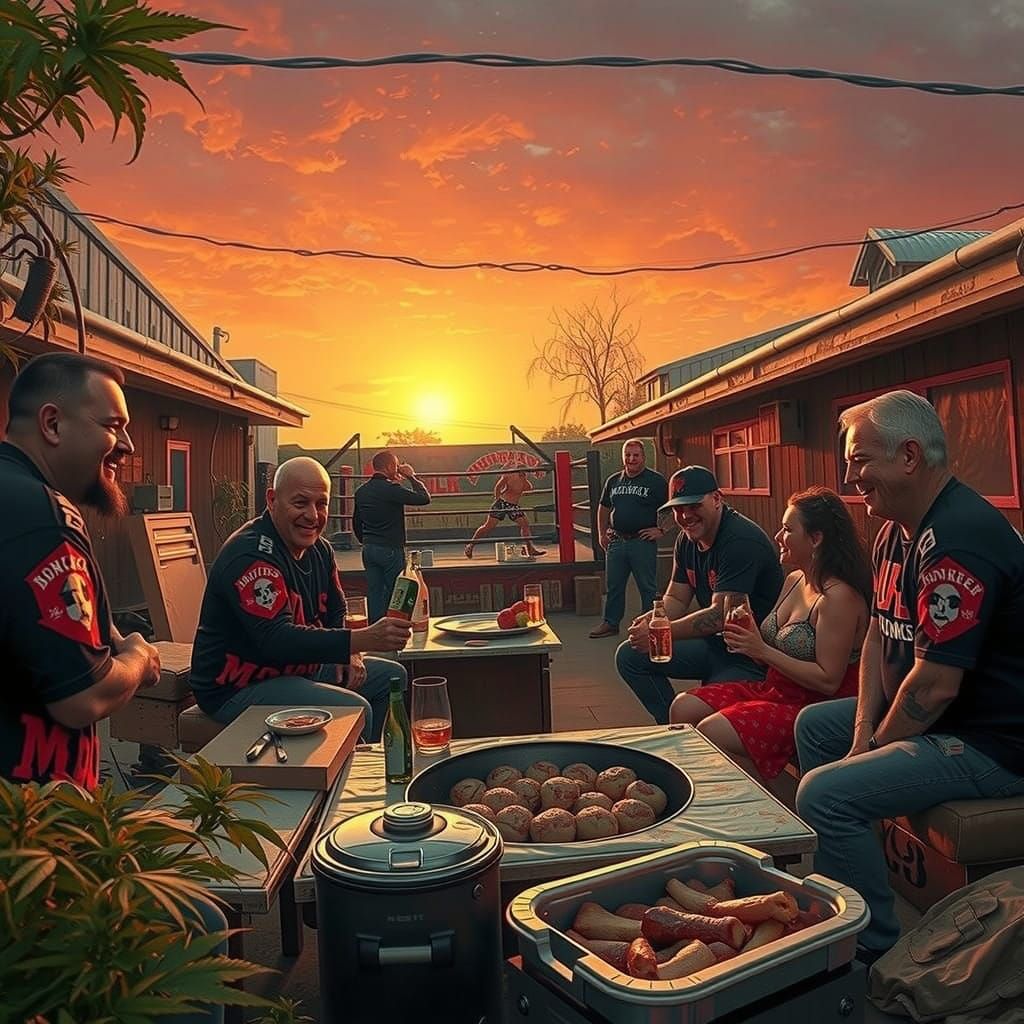 Gang Members Enjoy Nature and UFC at Rundown Pad