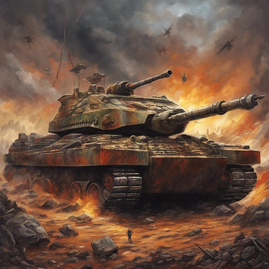 Tank Invasion Death Metal Album Cover