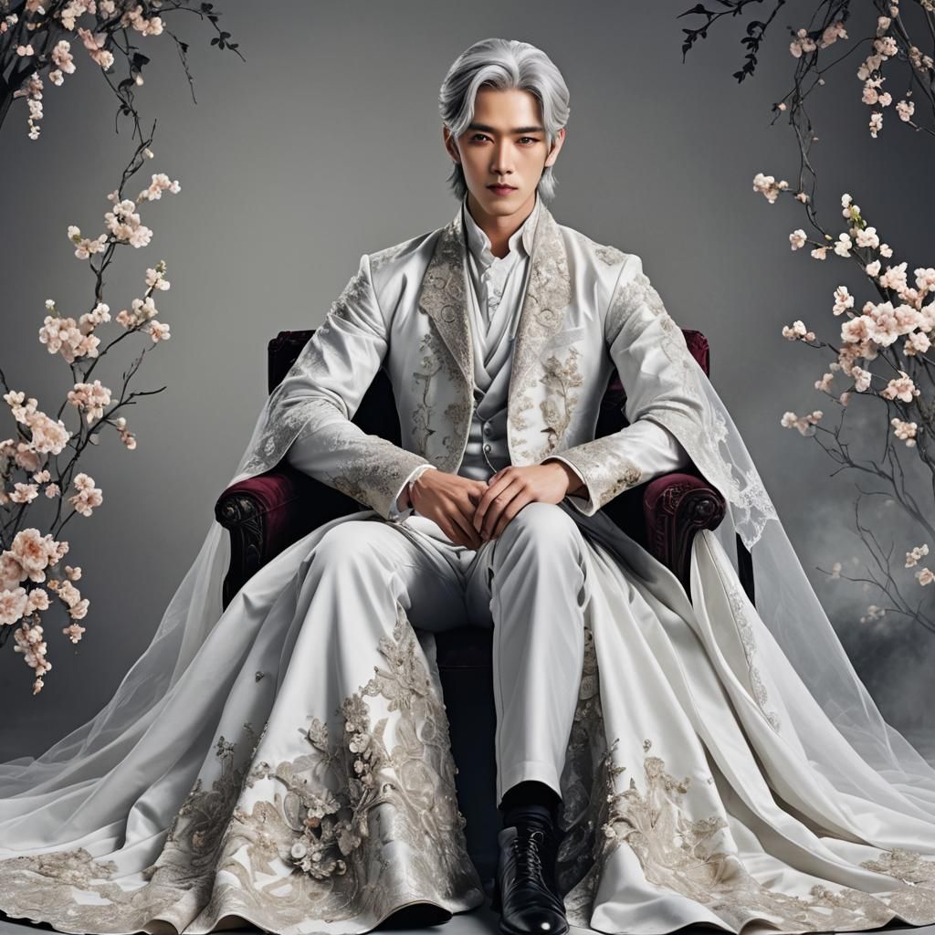 K-Drama Male in Vampire Bride Dress