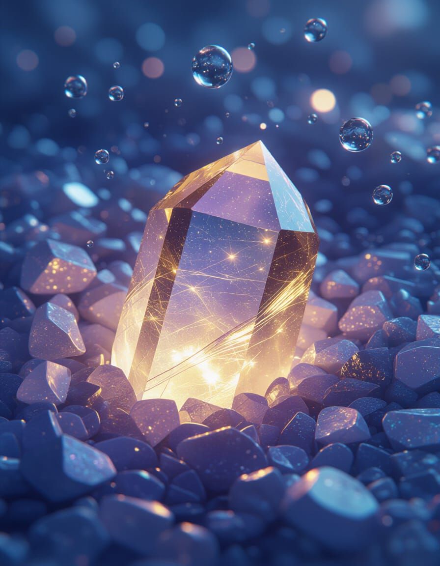 Glowing Labradorite Crystal with Iridescent Marbles