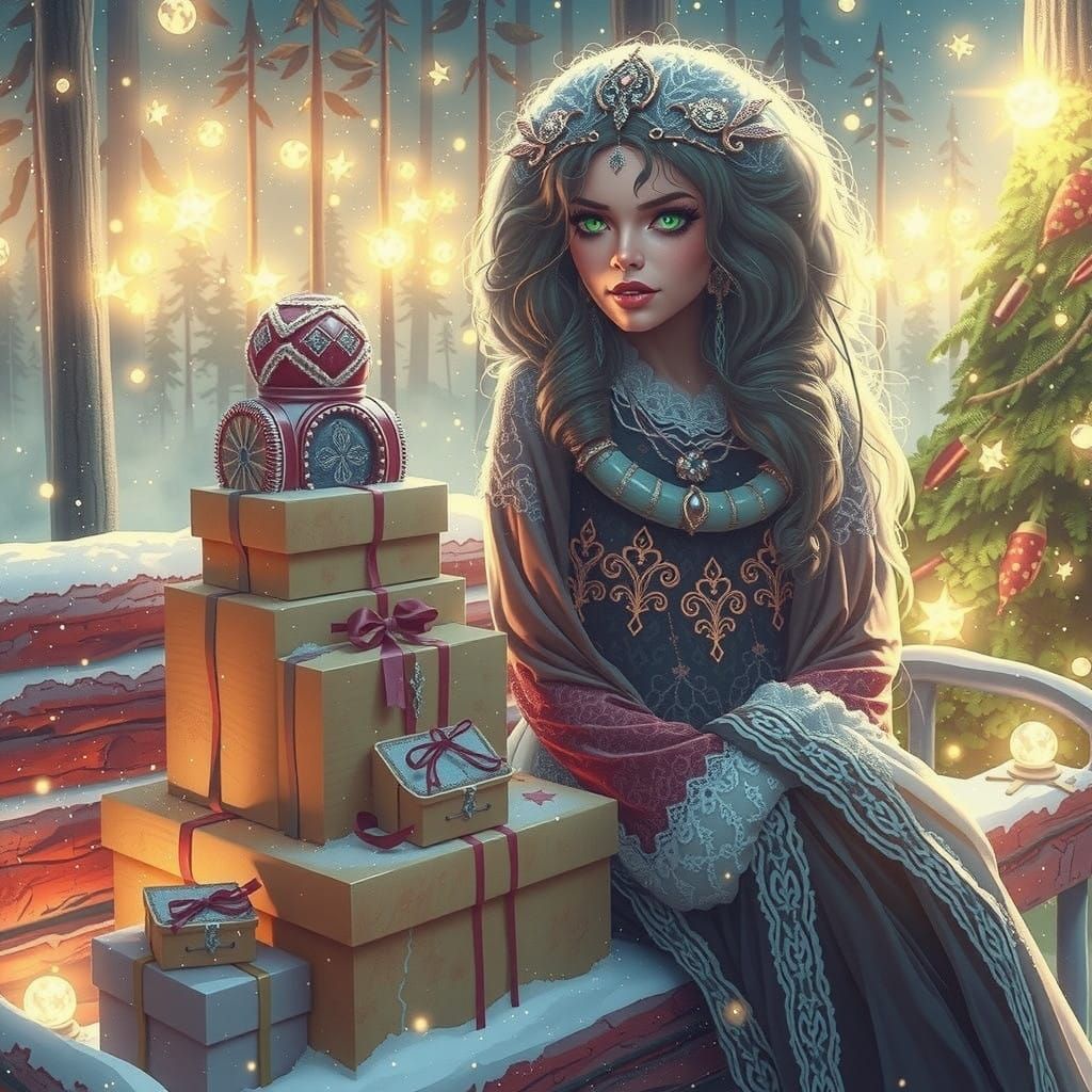 Ethereal Goddess of the Moonlit Forest