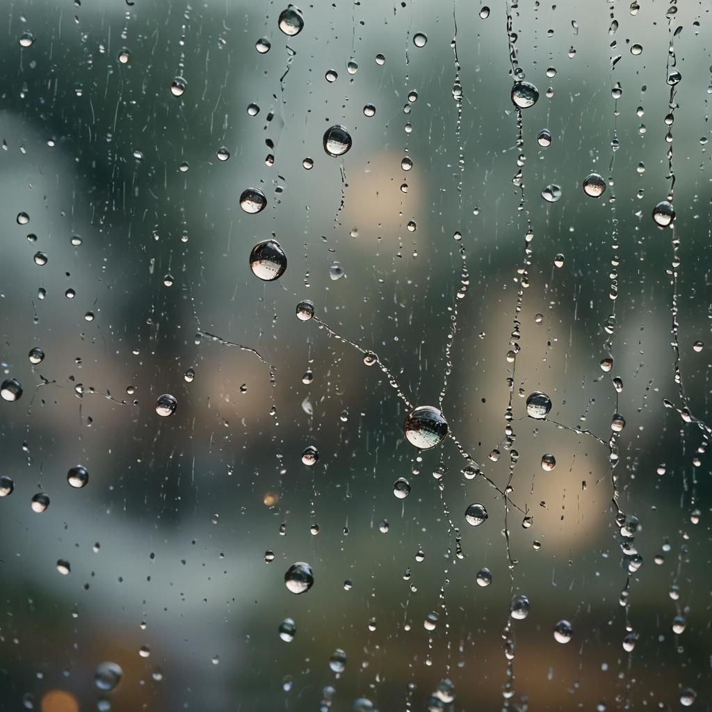 Rainbow Beauty Refracted in Raindrops: Cinematic Macro Shot