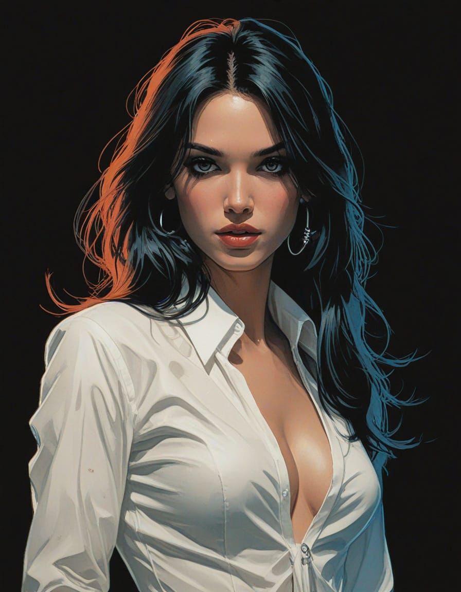 Striking Comic Book Art Portrait