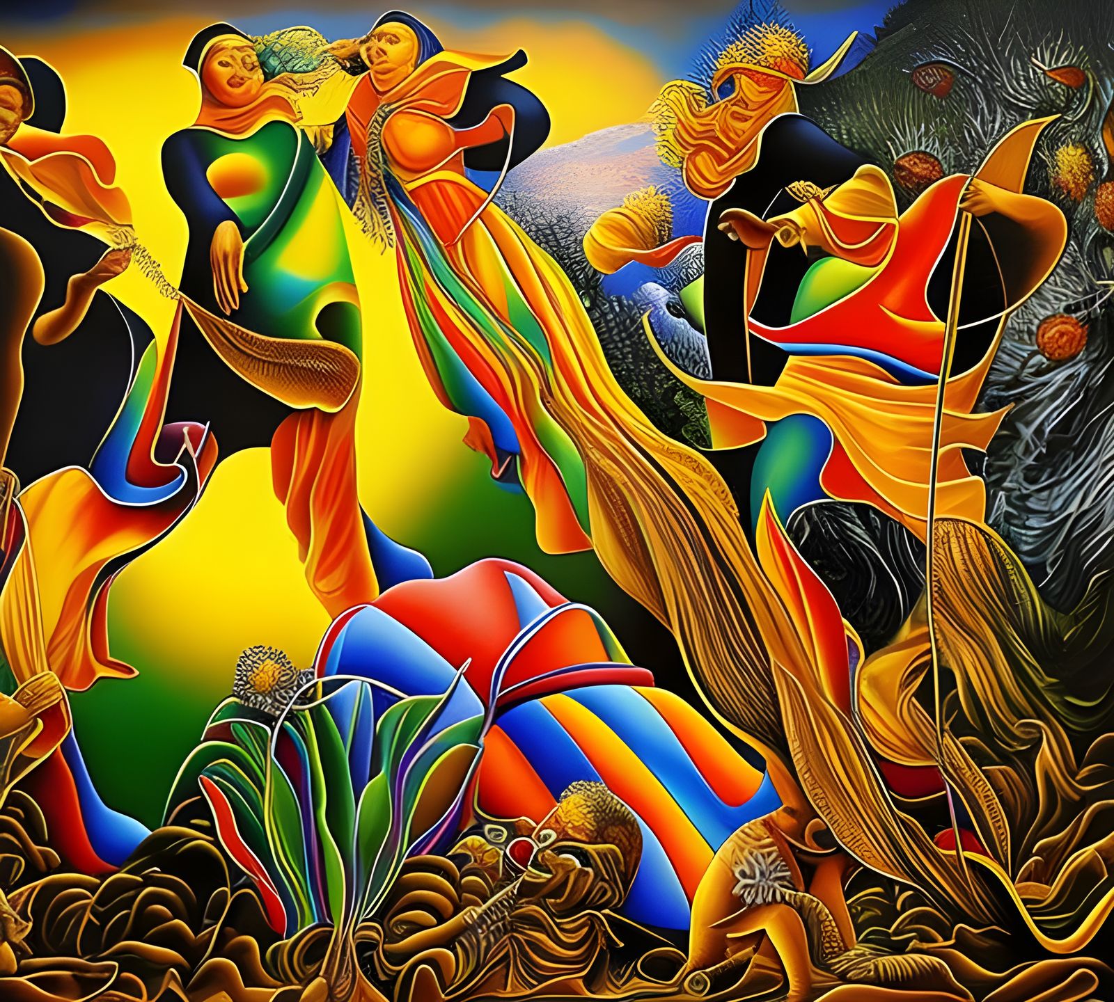 Dreamy Abstract Art with Magical Particles and Light