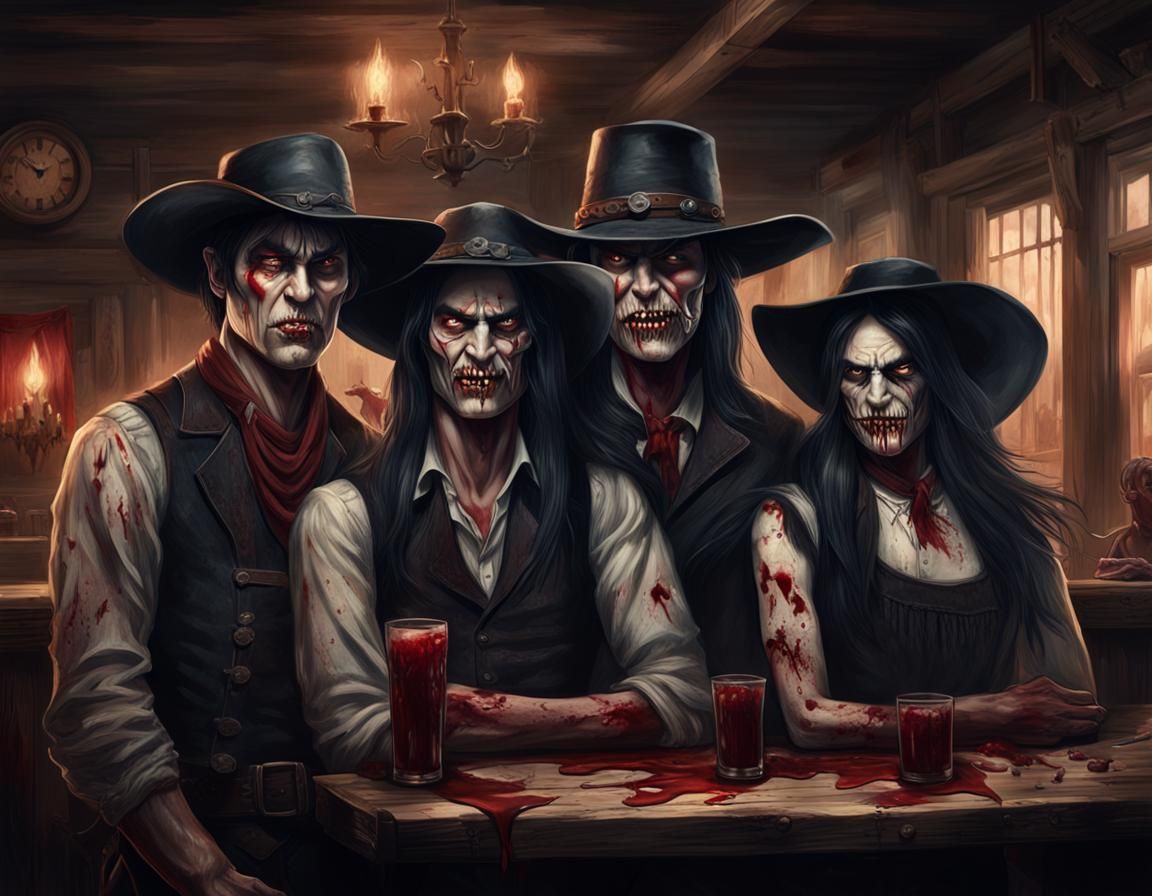 Vampire Country Band in Western Saloon