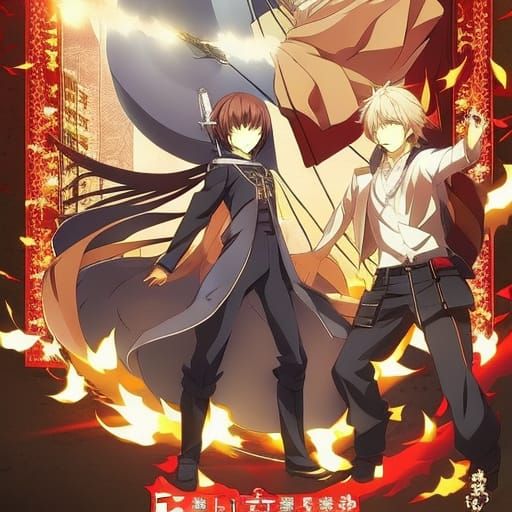 Anime Style Firepark Scene: Manga Key Visual