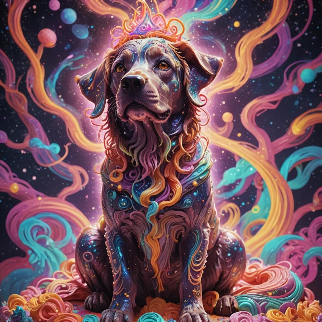 Psychedelic Cake Hound in Astral Realm
