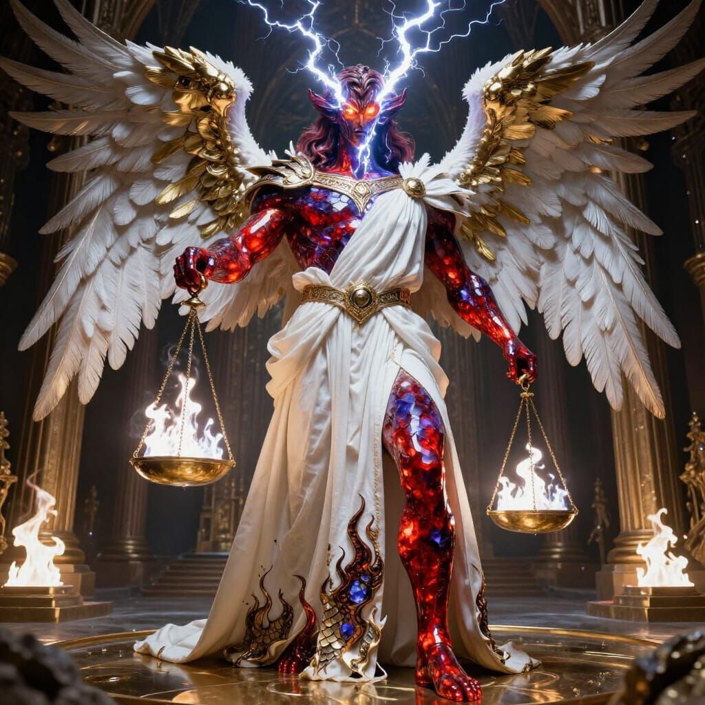 Puriel Malakh, Archangel of Examination, in Monumental Style