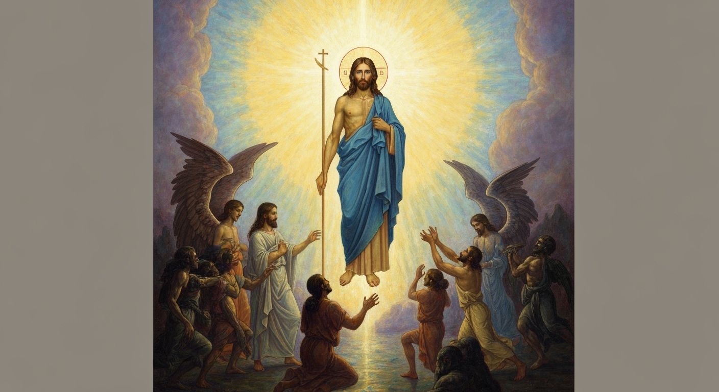 Ethereal Battle of Light and Darkness in Dramatic Style