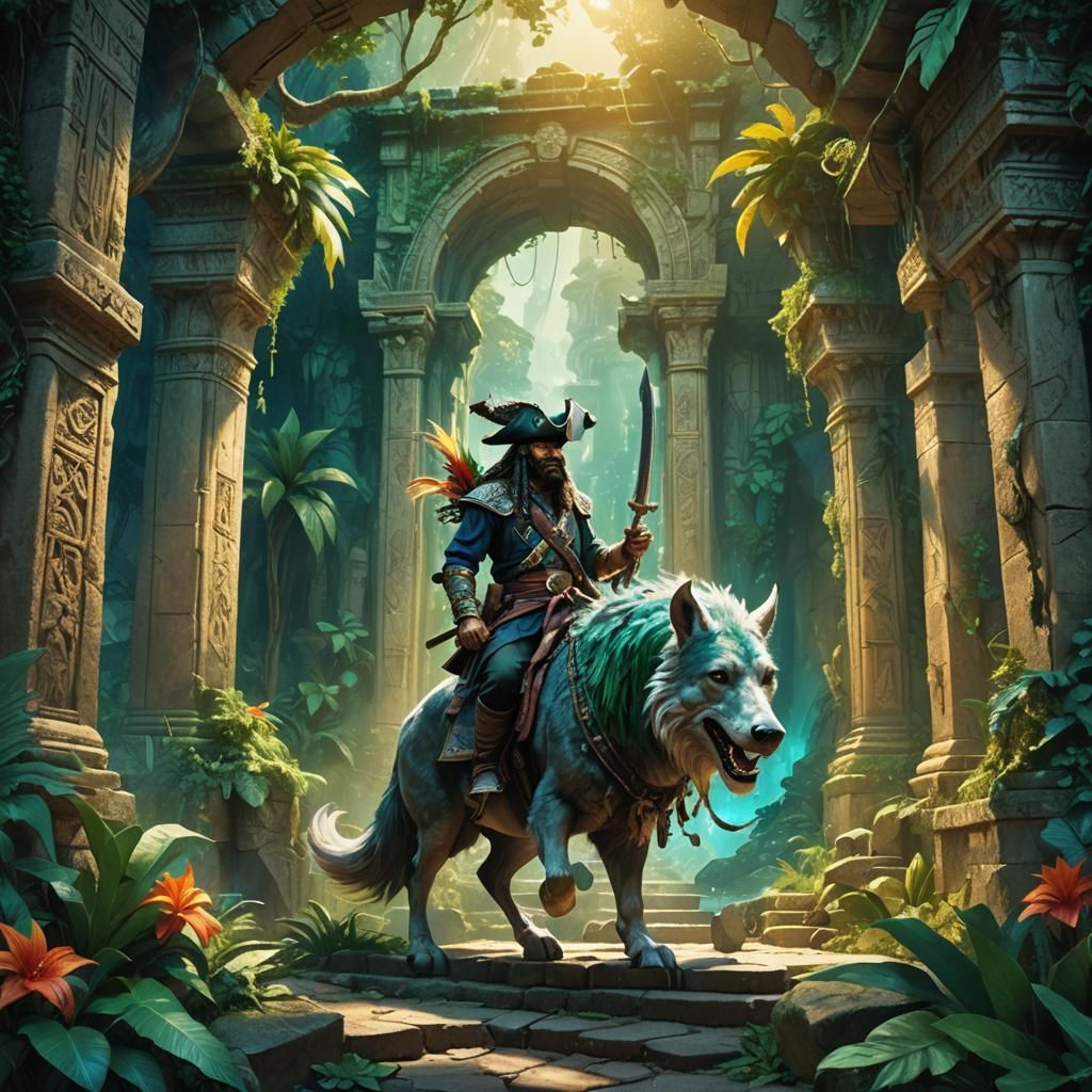 Fenrir on Donkey Entering Jungle Temple