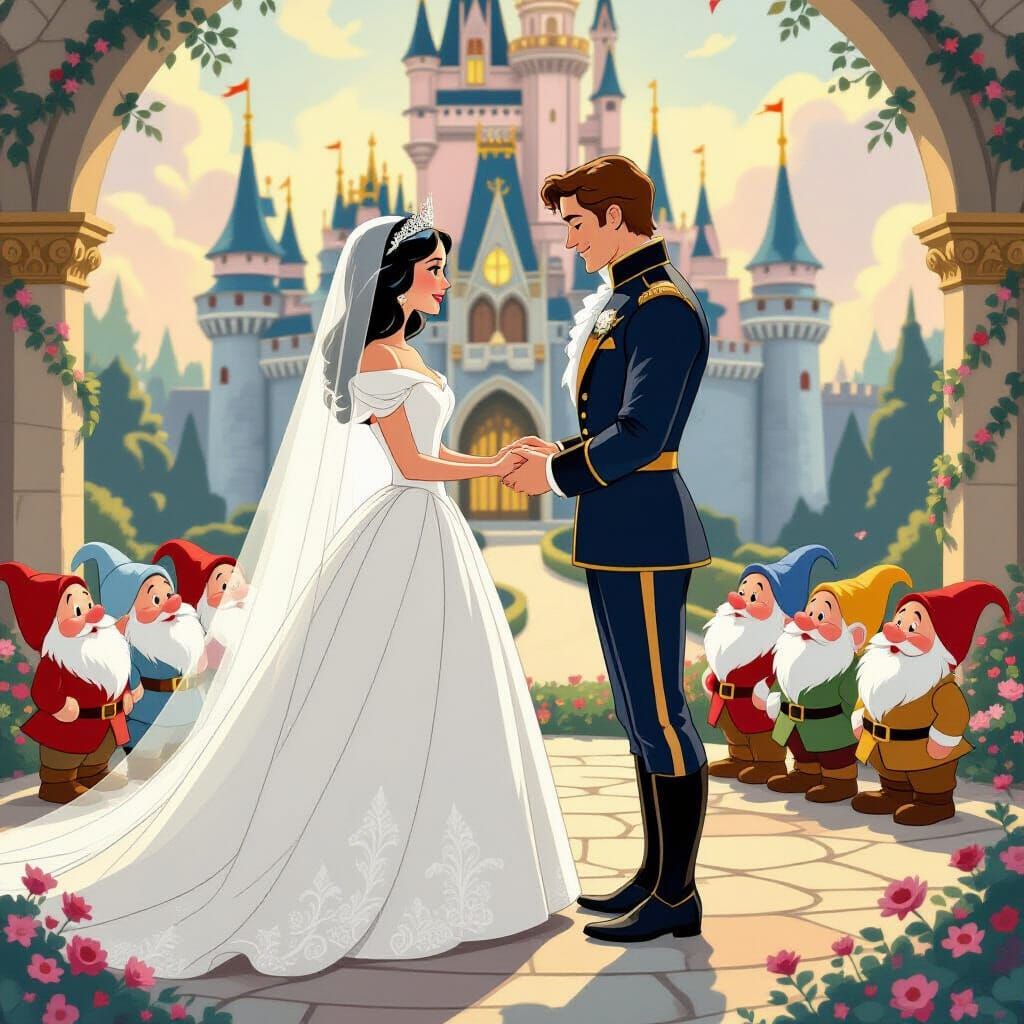 Snow White Wedding in Fairytale Castle