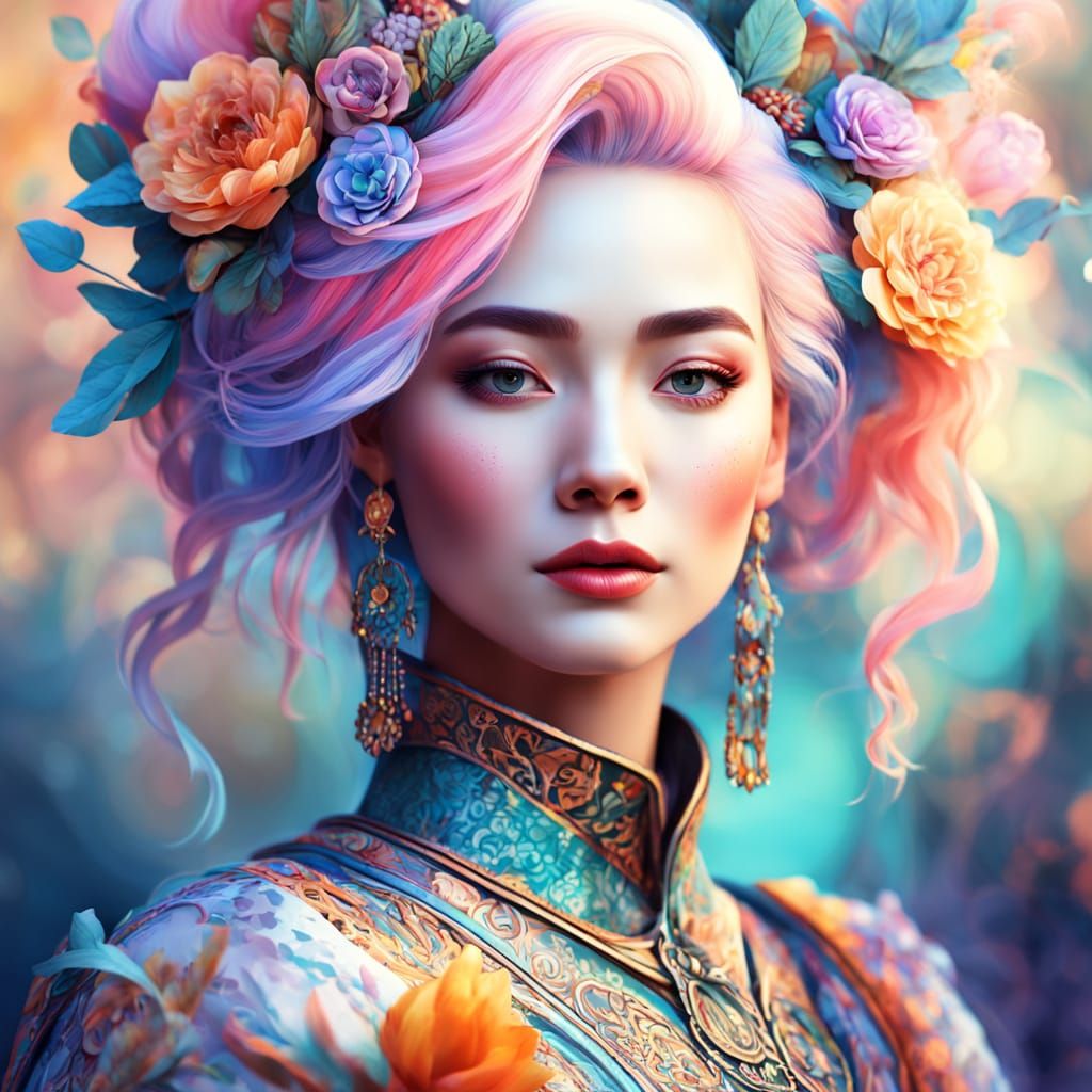 Dreamlike Portraits in Whimsical Digital Art