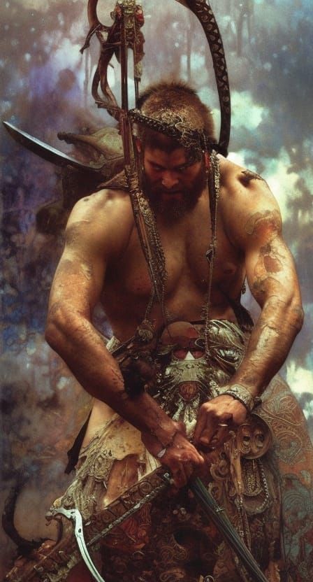 Epic Viking Berserker Digital Matte Painting